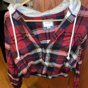 Cropped American Eagle Flannel
